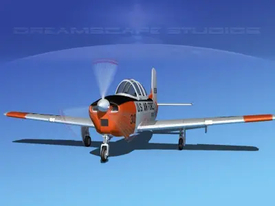 Beechcraft T-34 Mentor V05 USAF 3D model