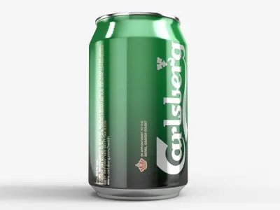 Beverage Can 330 ml Carlsberg 3D model