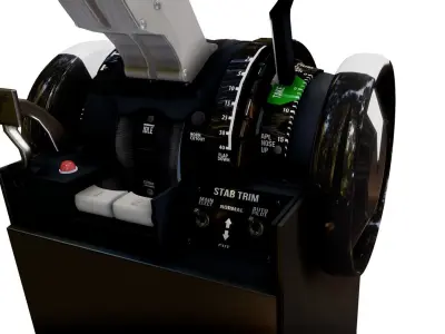 B737 Throttle 3D model