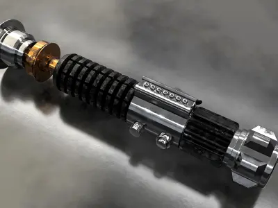 Obi-wan Kenobi Lightsaber 3d Model Low-poly 3D model