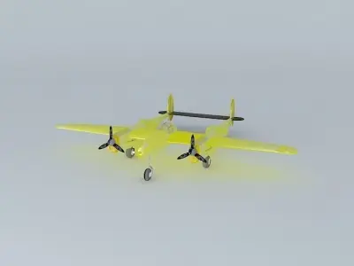 Bristol P38 plane Free 3D model