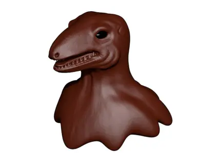 Drack chocolate dinosaur head 3D model