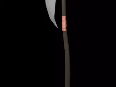 Crimson Oath Fantasy War Axe 3D model