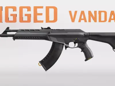 Vandal Valorant Weapon RIGGED Low-poly 3D model