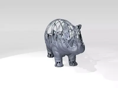 Hippo Dust Voronoi 3D model