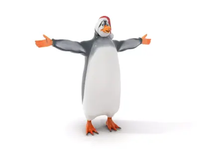 Festive Penguin Holiday model pack Low-poly 3D model