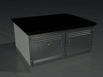 Compact Transformer Station Low-poly 3D model