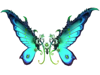 Butterfly-3 Wing Low-poly 3D model
