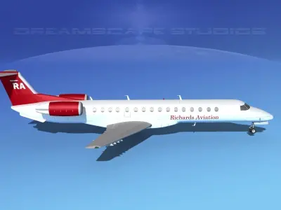 Embraer ERJ-140 Richards Aviation 3D model