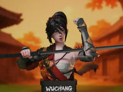 Bai wuchang - WUCHANG Fallen Feathers Bust Figure Free 3D print model