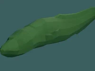 Low Poly Eel cucumber Free low-poly 3D model