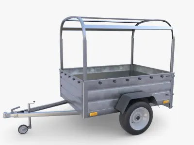 Cargo Trailer v2 Low-poly 3D model