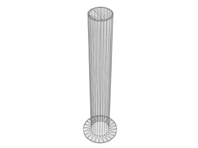 Stainless Steel Bollard with Flat Top 3D model