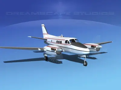 Beechcraft King Air 100 V01 3D model