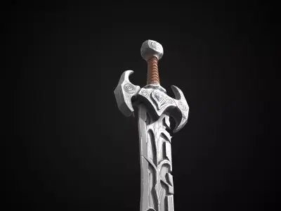 Stylized Orc Sword - Ironmaw - Game Ready 3D model