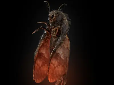 Mothman Low-poly 3D model