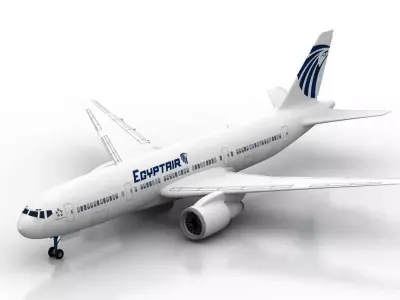 Eghypt Air Plane Boing 777 3D model