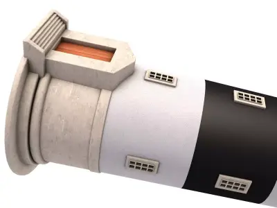 Phare du Creach lighthouse 3D model