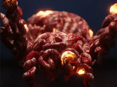 Gut Spider for UE Low-poly 3D model