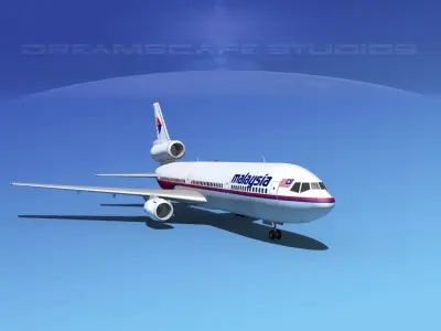 Douglas DC-10 Malaysia 3D model