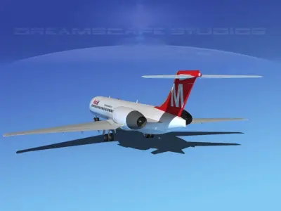 Boeing 717-200 Med Jet 3D model