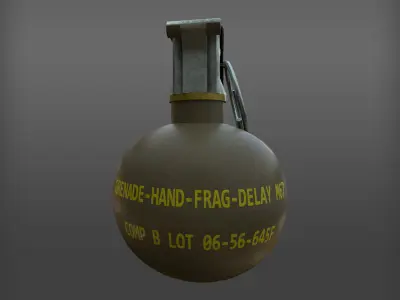 M67 Grenade Low-poly 3D model