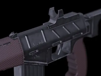 Ass Valt Gun Low-poly 3D model