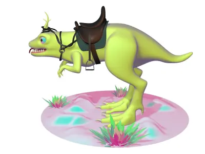 DinoHorse t-rex riding horse 3D model