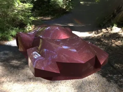 batman futuristic car Free 3D model