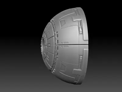 Mechanical eyeball sci-fi mecha parts 3D model