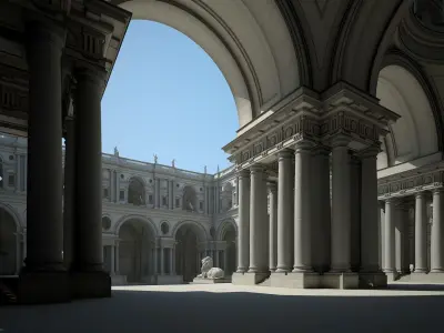 Courtyard of an Ancient Temple II 3D model