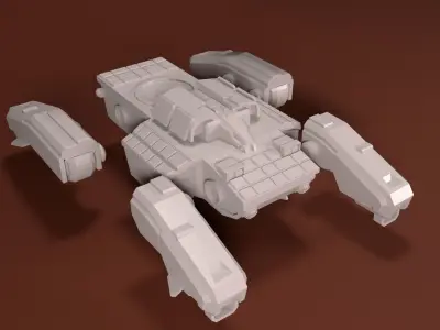 28mm Long-Range Support Platform - Perun 3D print model