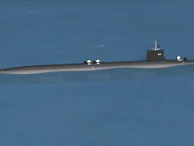 Virginia Class SSGN 805 USS Tang 3D model