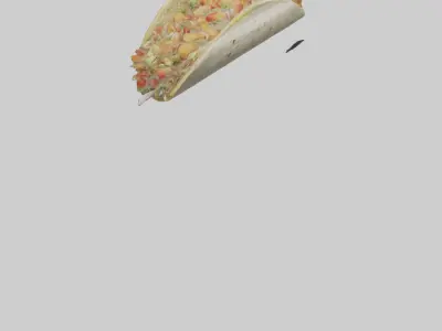 Fish taco model Low-poly 3D model