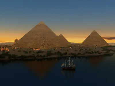 Ancient Egyptian Architecture on the Silk Road Sphinx 3D model