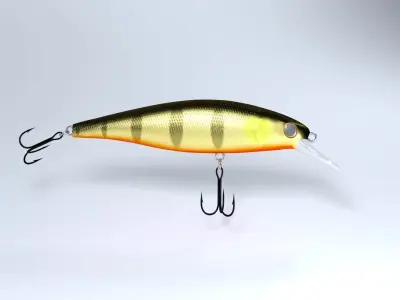 Crankbait fishing lure 3D model
