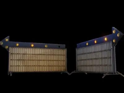 Derelict Road Sign Free low-poly 3D model