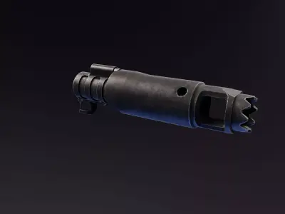 AK-12 Suppressor and Muzzle Attachment Low-poly 3D model