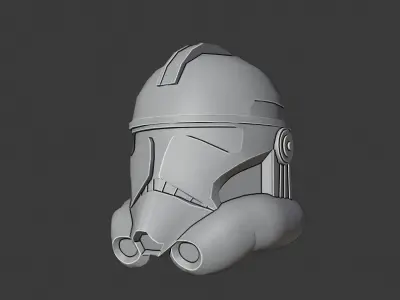 Phase 2 Clone Trooper helmet ROTS Low-poly 3D model