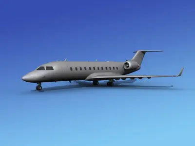 Canadair CRJ200 Bare Metal 3D model