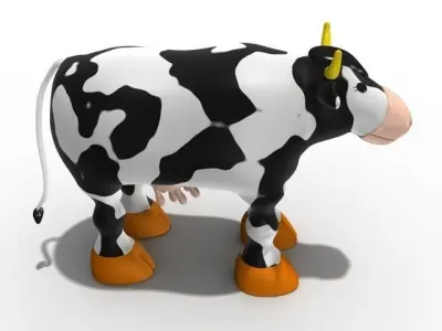 Cartoon cow 3D model