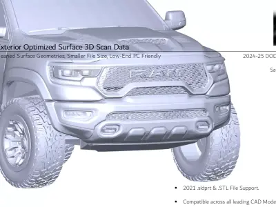 2023 2024 Dodge RAM 1500 TRX 3D Scan Surface Data Model 3D model
