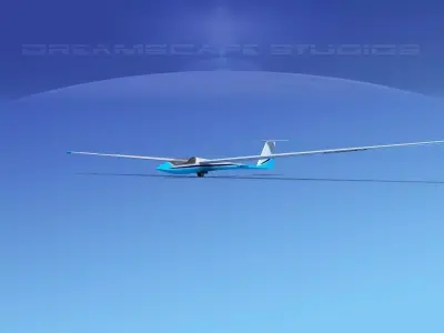 Schleicher ASW 22 Sailplane V01 3D model