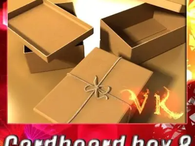 Photorealistic Cardboard Box 3D model