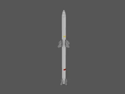 Skyguard Sparrow Missile area defense system Free low-poly 3D model