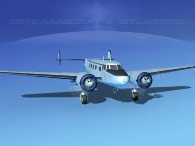 Lockheed L10 Electra Pegase 3D model