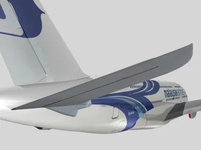 Airbus A-380 Malaysia Airlines 3D model