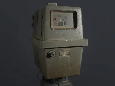 Game ready Star Wars GNK Droid Free low-poly 3D model
