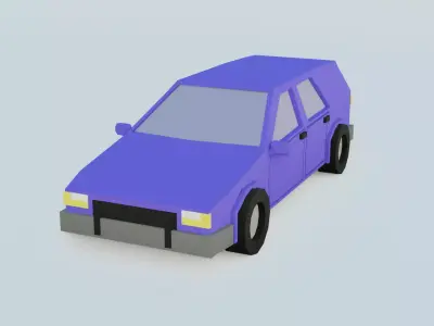 car  3 low poly Free 3D model