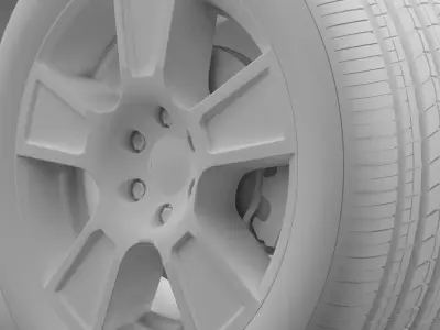 GMC Sierra Regular cab wheel 3D model